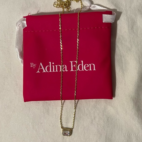 ✨NWT✨ ADINA EDEN Dainty Emerald Pavé Necklace - Picture 3 of 8